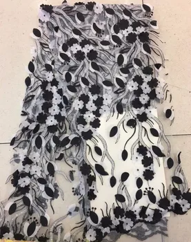 

Bridal Fabrics African Lace Fabric 2018 High Quality French 3d Lace Fabric for 5yards