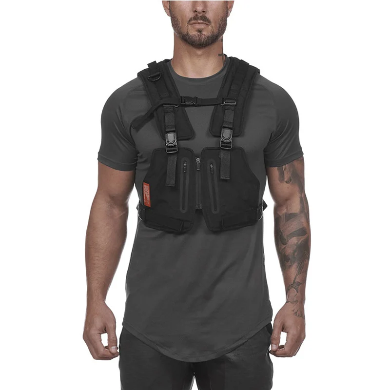 Multi-function Tactical Vest Outdoor Sports Fitness Men Protective Tops Vest Multi-function Tactical Vest Outdoor Sports Fitness Men Protective Tops Vest