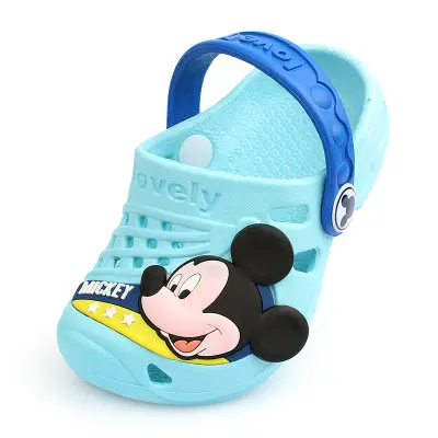 Новые детские ботинки для сада сандалии с дырками в китайском стиле для мальчиков и девочек с изображением Минни детские летние тапочки сандалии для малышей