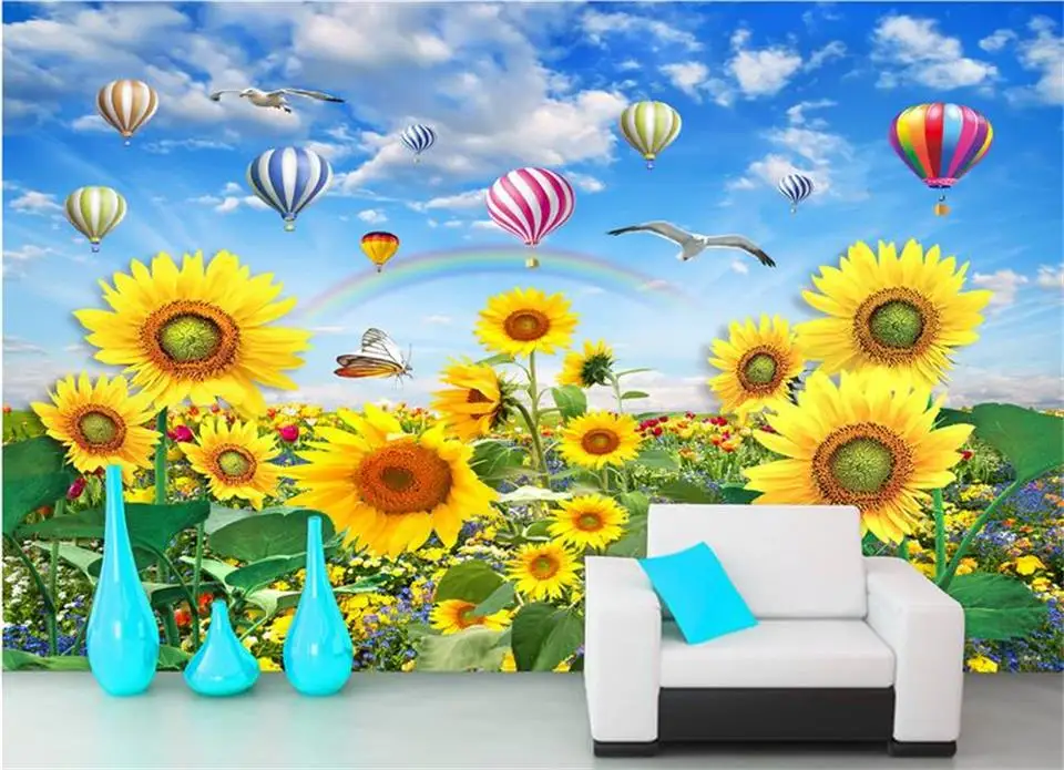 Compare Prices on Sunflower Wall Murals Online Shopping/Buy Low Price