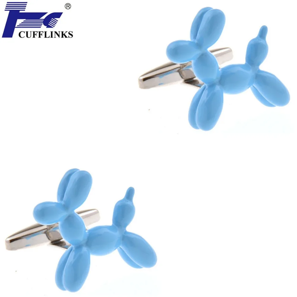 

Light Blue Dog Balloon Cufflink Cuff Link 2 Pairs Free Shipping Promotion