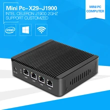 Мини-ПК 4 маршрутизаторы LAN Celeron J1900 Quad Core 2.0 ГГц Barebone промышленный компьютер pfsense Firewall Intel NIC Gigabit Ethernet