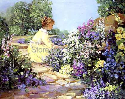 

С пейзажем фон для фотосъемки новорожденных фон 5x7ft, ручная роспись свадебных фонов, декорации из муслина children13-91