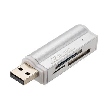 

All in One Card Reader USB 2.0 Mini Portable For /SD/TF/MS Duo/Micro MS(M2)/Ms Pro Duo Computer Office Accessories
