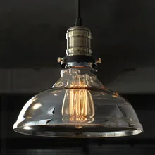 Винтаж промышленный Стиль Edison Стекло свет лампы для Спальня Гостиная E27 супы для ресторана кафе дома украшения