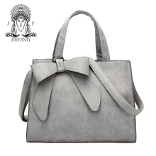 Jofeanay2017 новая женская сумка с бантом скраб кожаная сумка через плечо модная серая сумка