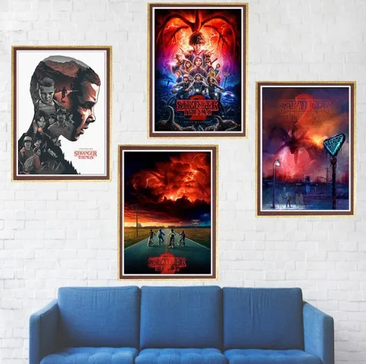 

Cross Stitch Mosaic Rhinestone diamond painting Cartoon TV Series Stranger Things Season 2 Kids' room decoration Wall painting
