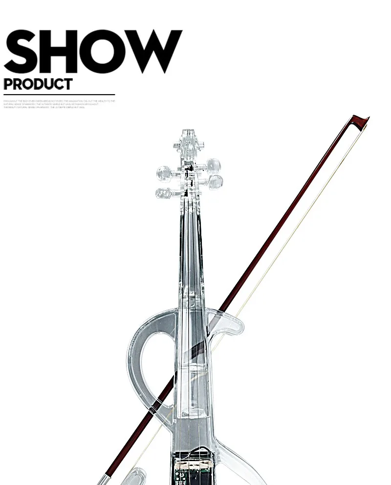 Высокое качество Прозрачный 4/4 скрипка отправить скрипка жесткий чехол Электрический Скрипка с силовыми линиями и части скрипки для влюбленных
