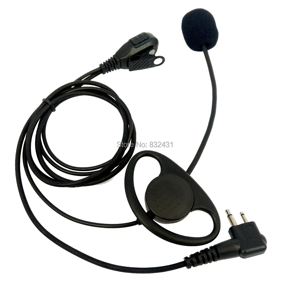 2 Pin D-Shape Headset for Motorola HYT Walkie Talkie 2