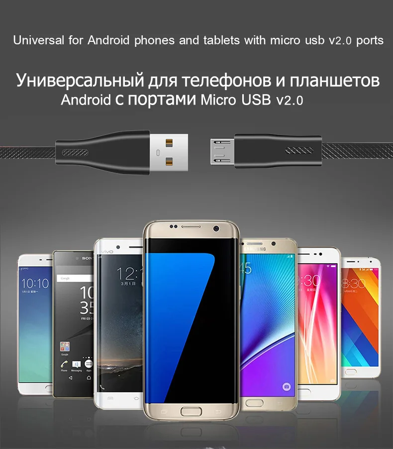 CANDYEIC микро USB кабель 2.4A телефона Быстрый USB кабель для зарядного устройства для Xiaomi Redmi Note5 Micro USB Зарядное устройство кабель для передачи данных для samsung USB