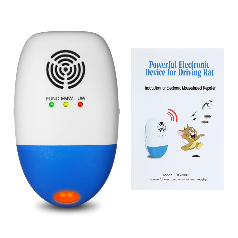 

1/2PCS EU/US Plug 6 Modes Electromagnetic Ultrasonic Plug-in Mouse Insect Control Repeller Electric Pest Bug Cockroach Repeller