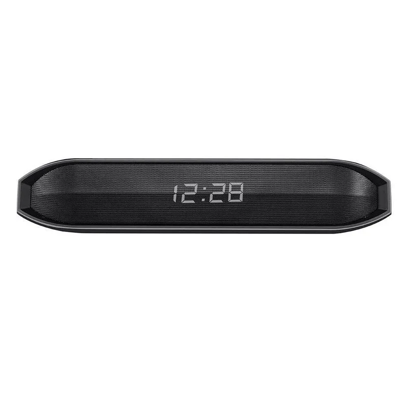 AMTERBEST Y-03 Bluetooth Speaker Support TF Card AUX FM Radio with LED Clock Display Portable Wireless Loudspeaker For Phone