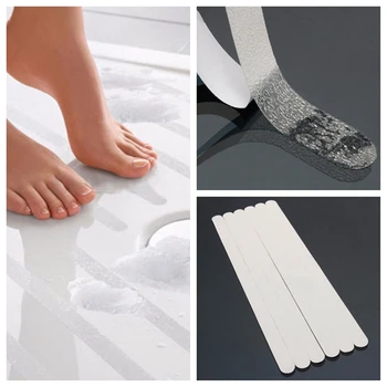 

6PCS Anti Slip Bath Grip Stickers Shower Strips Pad Flooring Safety Tape Mat Applique Sticker Bath Tub Sanitary Ware Suite
