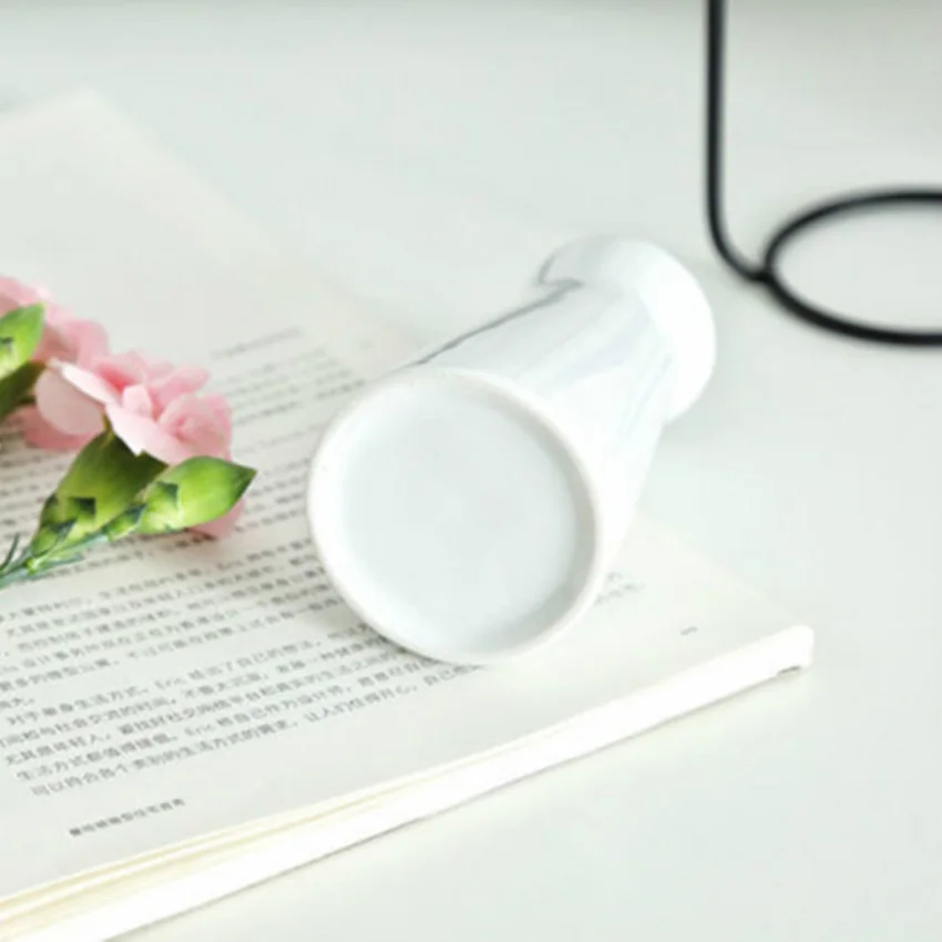 Creative Iron Line Flower Pot Plant Vase Stand Postcard Clip Holder Ceramic Vase For Flowers Vase For Wedding Decoration 4