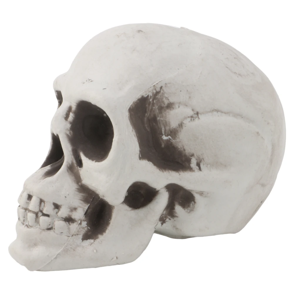 Пластиковый человеческий мини-Череп декоративный реквизит голова скелета Хэллоуин кофе бруски-орнаменты