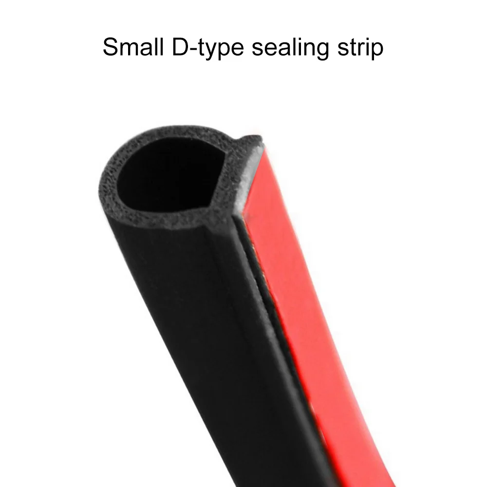 

16m Small D-type Car Door Seal Strip Waterproof Dustproof Car Trunk Window Sound Insulation Strip Auto Rubber Protector Strip
