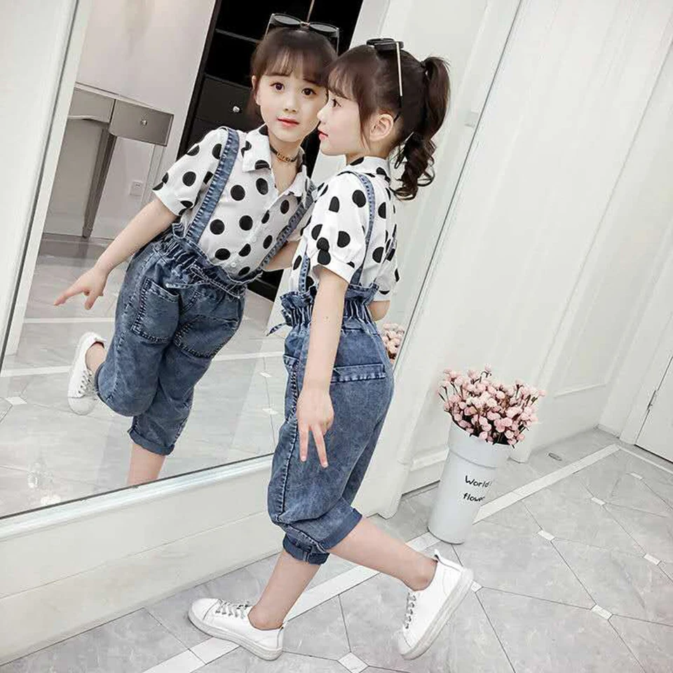 

Fashion Summer Toddler Girls Clothes Sets Dot Tops T-shirt +Baby Girl Romper Pants 2PCS Outfits Set Baby Girl Summer Clothes