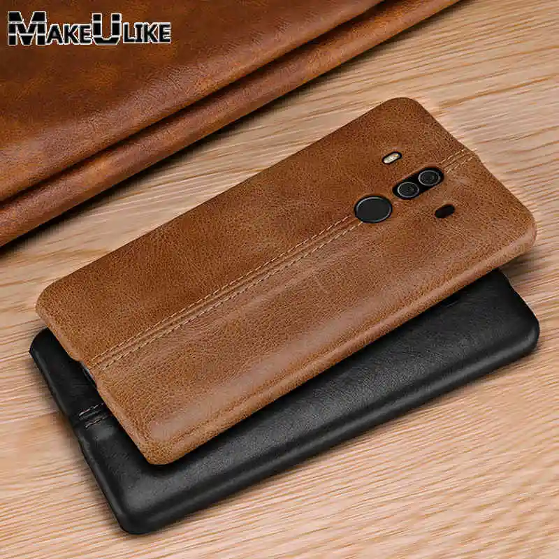 

MAKEULIKE Matte Fitted Case For Huawei Mate 10 Pro Cover Genuine Leather Coque For Huawei Mate 10 Pro Case For Mate 10 Case