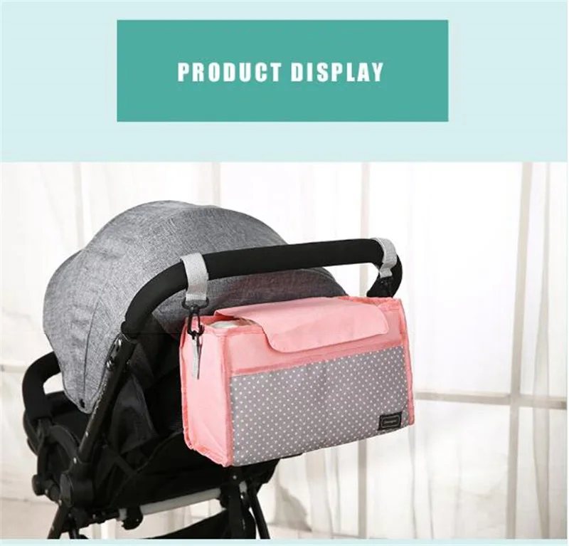 Лидер продаж Детские коляски сумка Водонепроницаемый Многофункциональный Мама подгузник сумки для бутылочка для кормления висит сумка