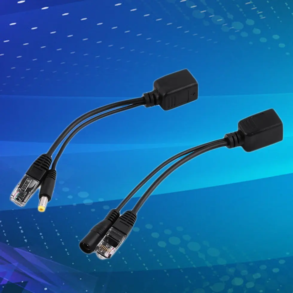 10 шт. мощность над инжектор Ethernet сплиттер Кабель-адаптер для камеры