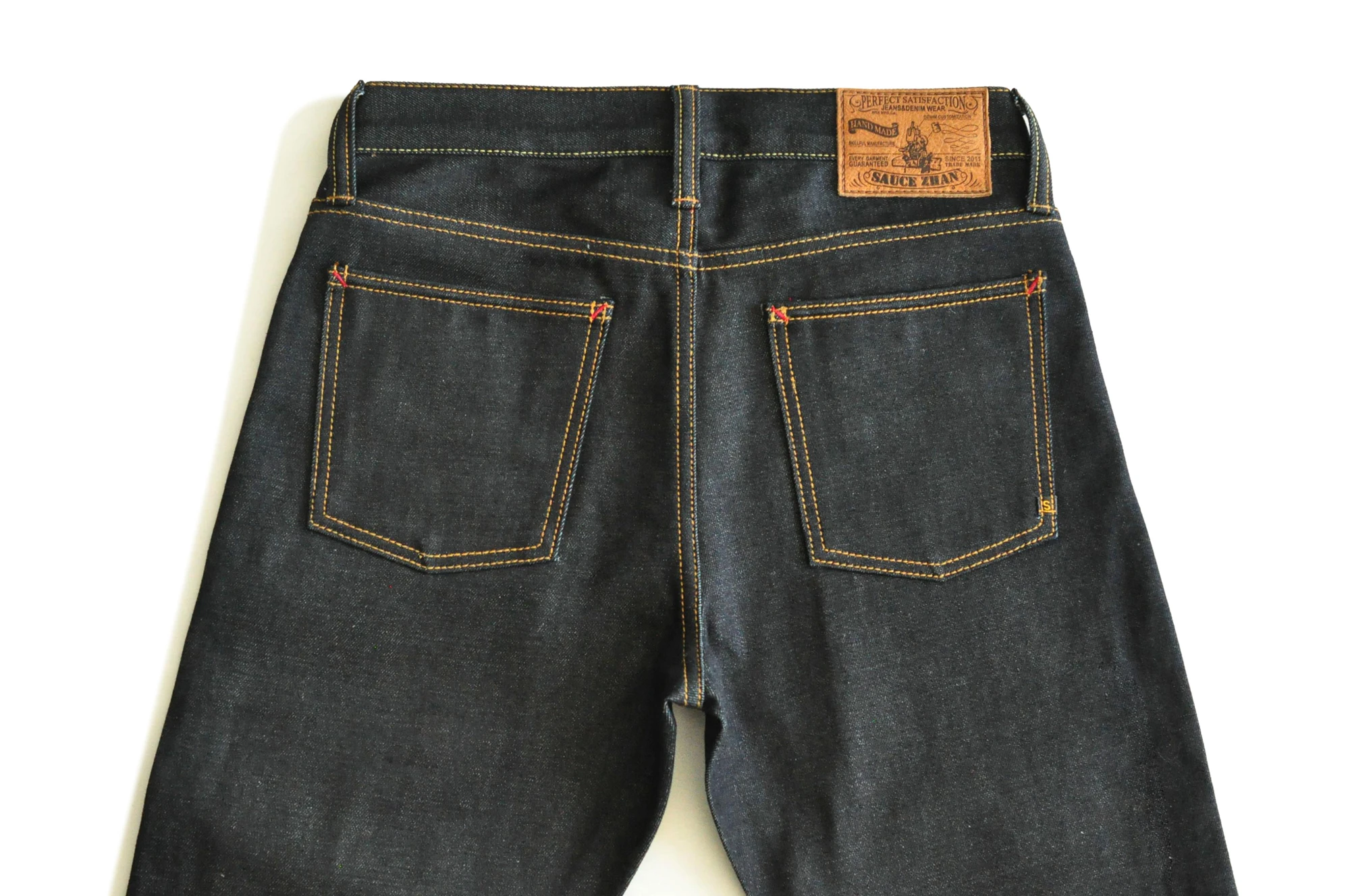 Мужские джинсы SauceZhan 310XX-HS, облегающие джинсы с краем, джинсы, необработанные джинсы Индиго, мужские джинсы,, мужские обтягивающие джинсы
