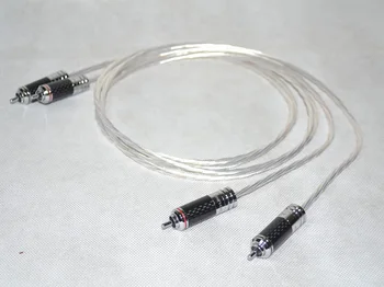 

Hi-End pure silver plated RCA interconnect cable 1M Hifi RCA Audio Cable