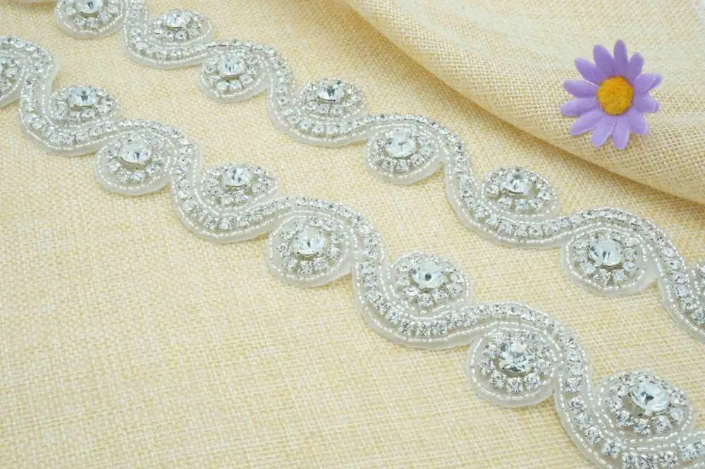 ShiDianYi серебряные стразы аппликация пояс невесты кристалл жемчуг ленты Свадьба для свадебная одежда подружки невесты платья 10PCS-RA039-Y515 - Цвет: RA-030-10pcs