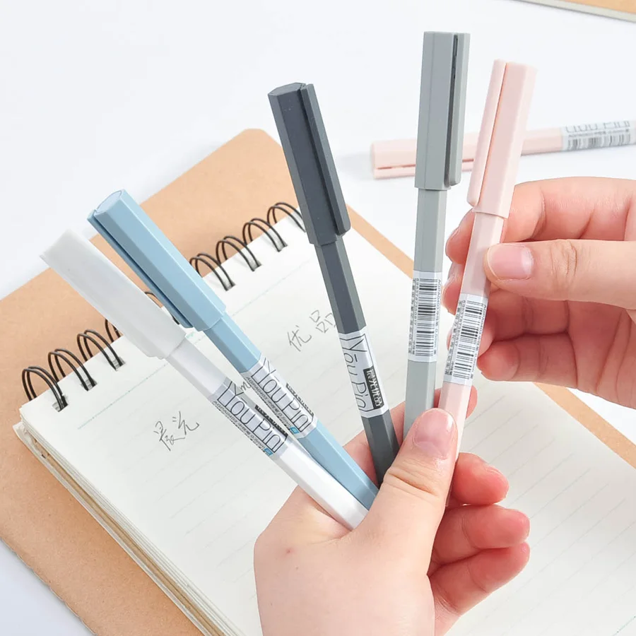 

4 PCS black ink 0.5mm Gel Pen Needle Full Office School Supplies Korean Canetas Escolar Papelaria