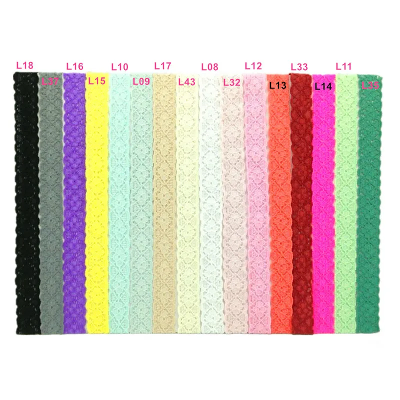 

5Yards 5/8 Lace trim elastic bands DIY Headband Girls Ponytails decoration Accessories