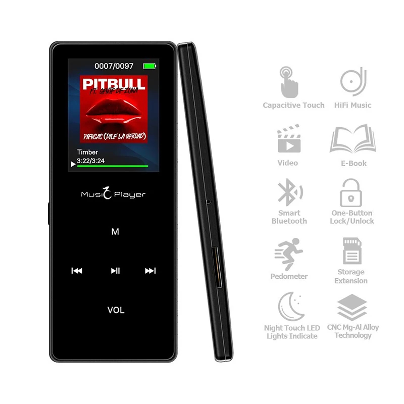 Mahdi X01bluetooth Mp3 Player Sport 8gb 1.8" Screen High Quality