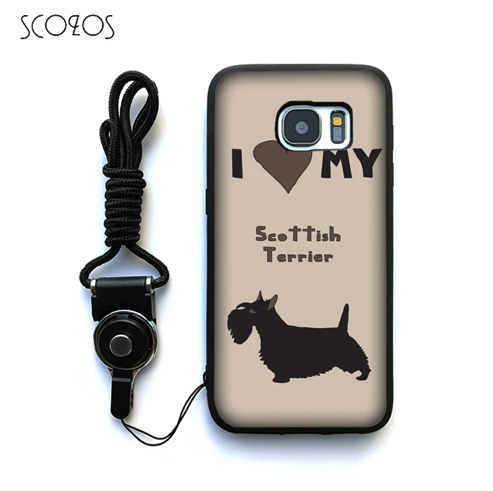 Scozos I Love My шотландский терьер щенок чехол для Samsung Galaxy S6 S7 Edge S8 плюс J3 j5 J7 A3 A5 A7 2016