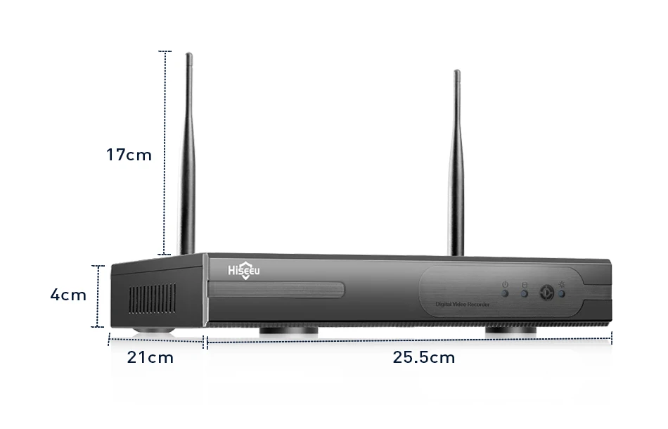 Hiseeu Беспроводной NVR 1080P HD наружная система камер домашней безопасности 4CH CCTV видео наблюдение NVR комплект 1080P Wifi камера комплект черный