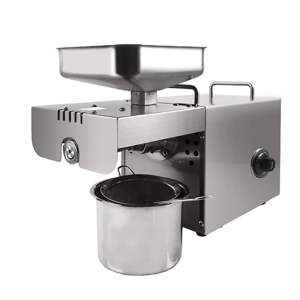 

110V 220V Temperature Control Commercial Stainless Steel Oil Press Machine Nut Seed Automatic Oil Pressure High Extraction
