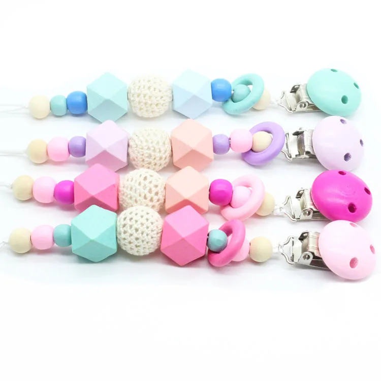 DIY Colorfull Silicone Baby Pacifier Clips Funny Pacifier Chain For Infant Feeding Toddle Teething Chew Toy Dummy Clips BPA Free