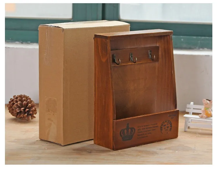 Деревянная коробка для хранения деревянная полка держатель настенный ключ для мелочей коробки домашний узор держатели для хранения стойки декоративные полки
