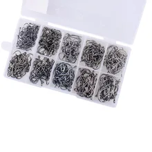 500pcs/Lot fishing hooks high Carbon Steel Fishhooks # 6-# 15 size with Box Set Fishing gear Equipment barbed hook