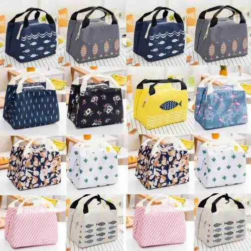 

Insulated Cool Bag Lunch Box Travel Picnic Thermal Food Drink Cooler Wipe Clean