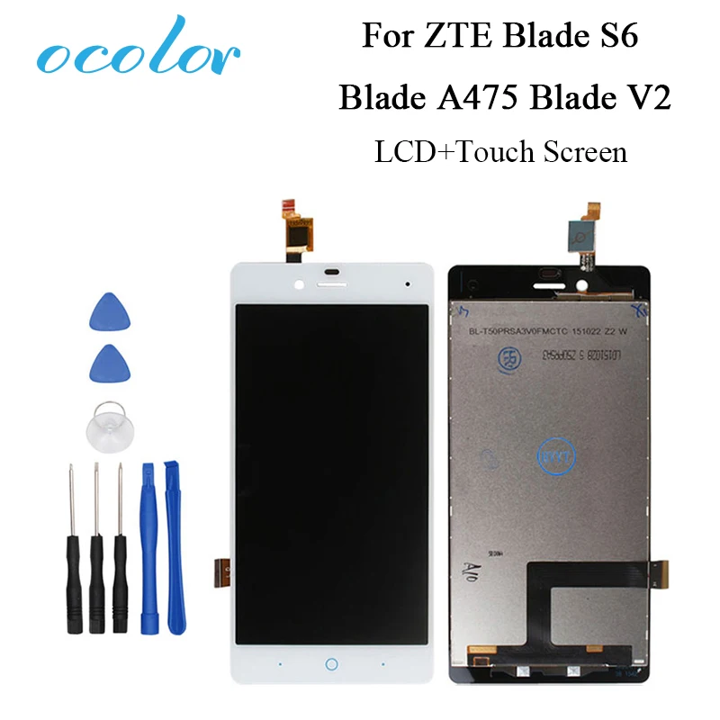 

ocolor For ZTE Blade S6 S6 Lite A475 V2 LCD and Touch Screen Digitizer Assembly Replacement+Tools for ZTE Blade S6 A475 V2
