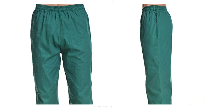 Для мужчин больницы медсестры с короткими рукавами медицинские Костюмы хирургии изолированный Повседневное Мода V шеи карман топы, штаны