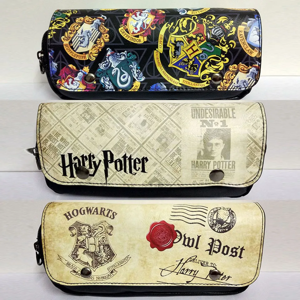 

Novelty Cartoon Pen Pencil Bags for Teenager Students Leather Nylon Organizer Purse Anime Harry Potter Men Women Pen Pencil Case