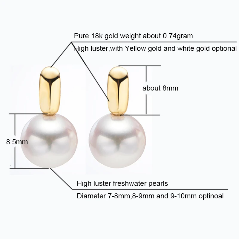 18K GOLD Stud earring (2)