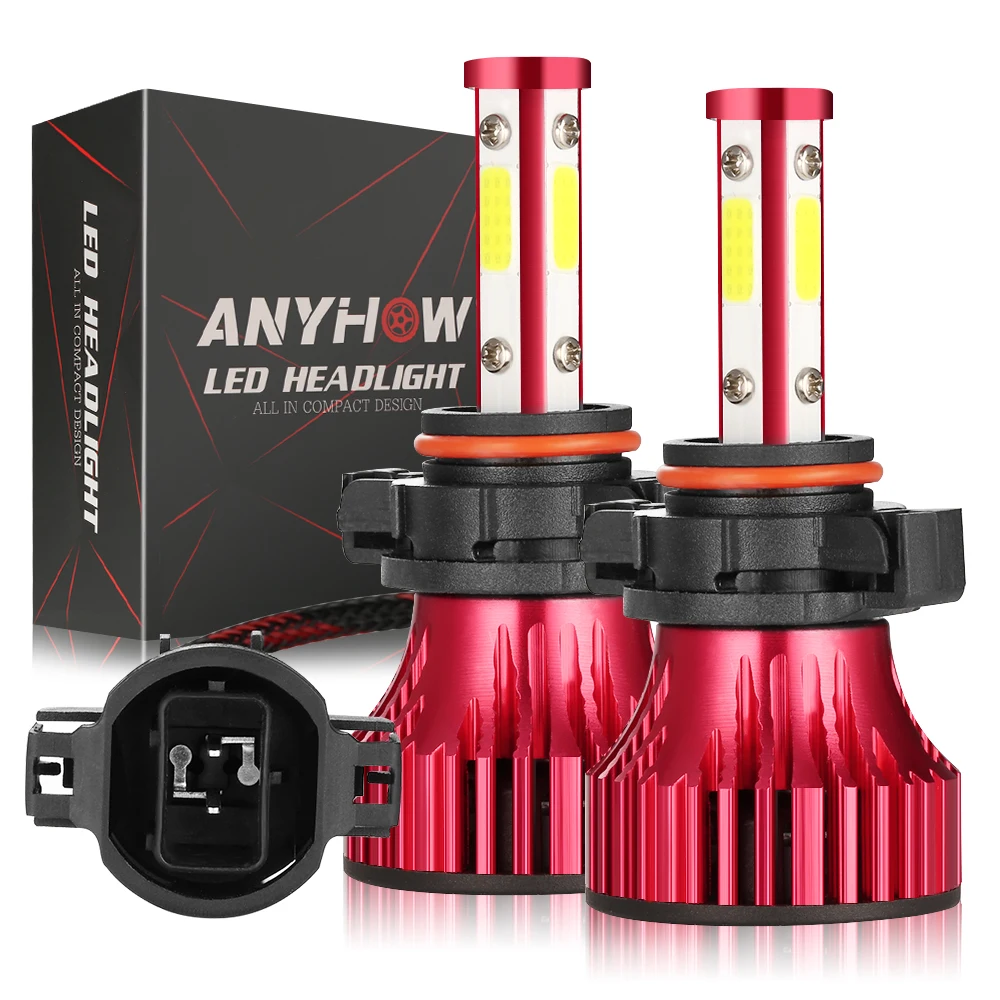 

4 Side Chips Car Headlight LED Fog lights 100W 8000LM H7 H4 H11 H13 5202 9012 9007 9005 9006 6000K LED Lights for Auto Headlamp
