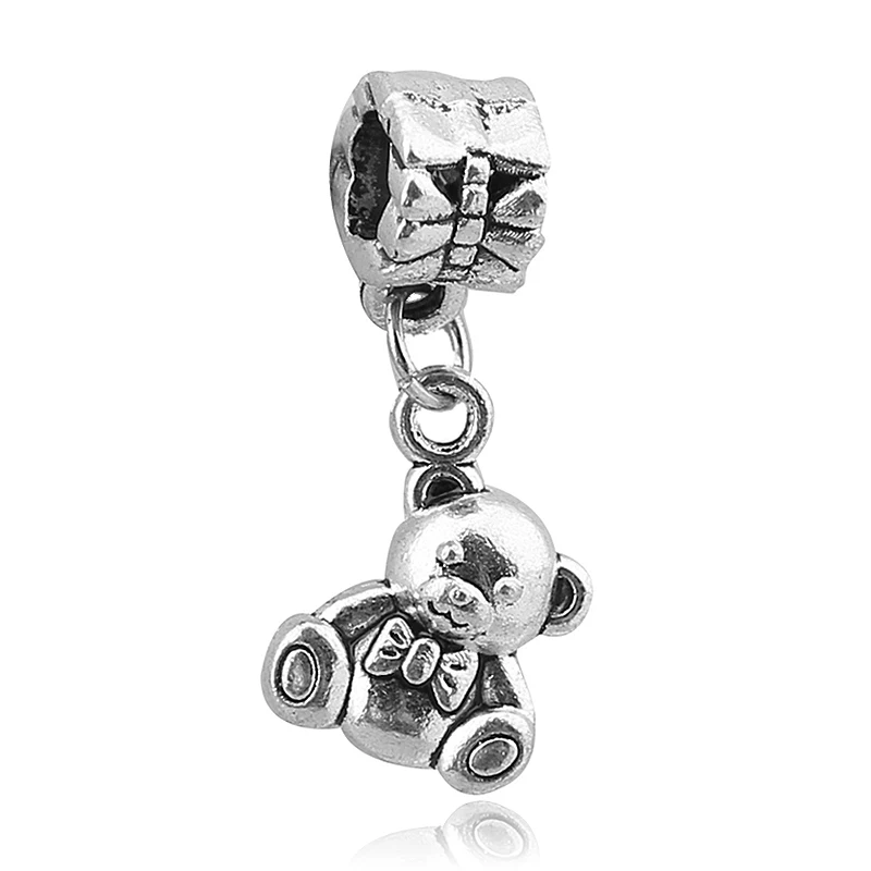 

Free Shipping Love Cute Teddy Bear Animal Alloy Charms European Beads fits Pandora Charm Bijoux Bracelet Jewelry