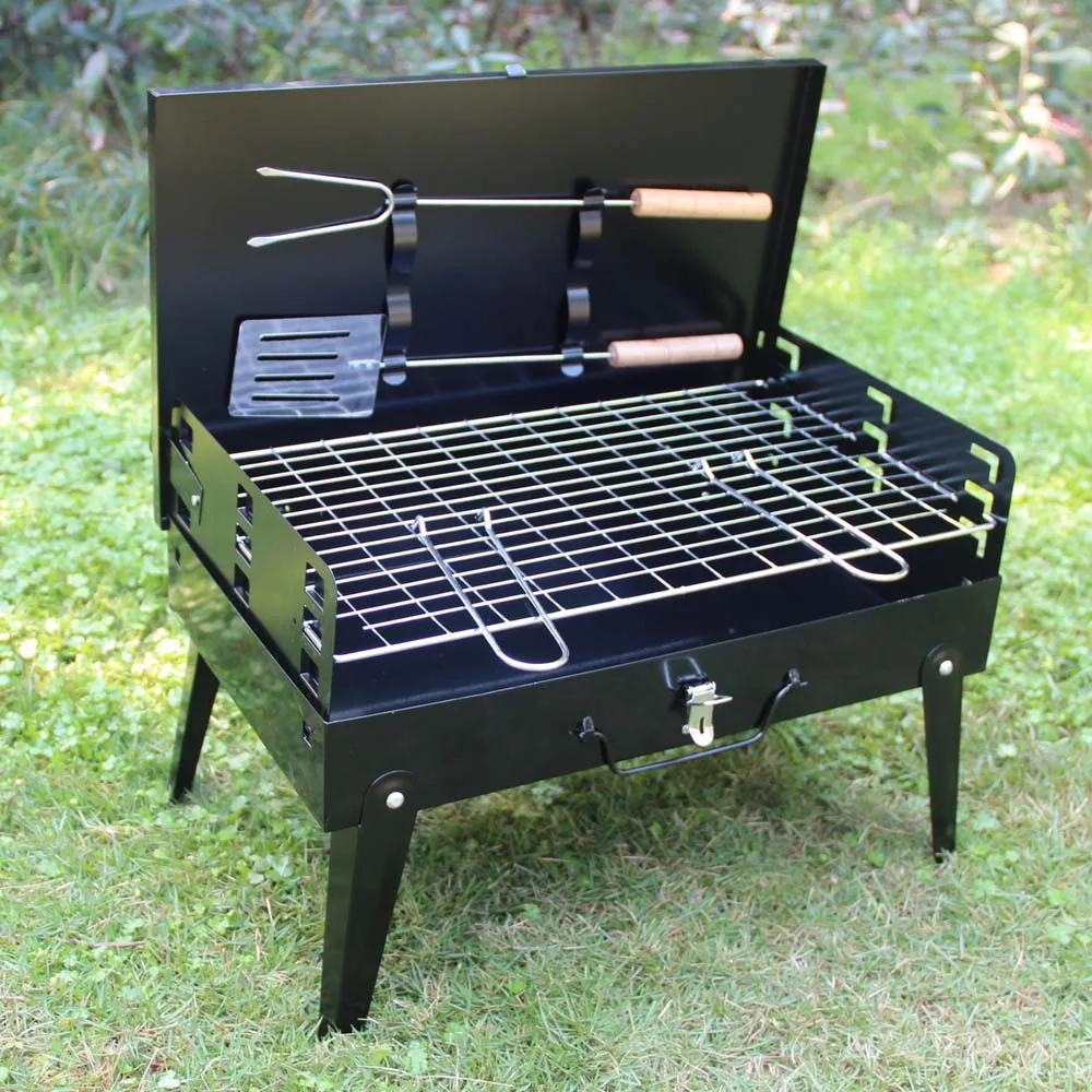 Adjustable Height Charcoal Grill