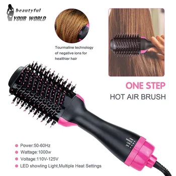 

Hair Dryer Volumizer Ceramic Electric Blow Dryer Hot Air Styling Brush Negative Ion Generator Hair Straightener Curler Styler