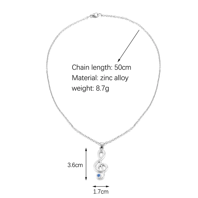 Высококачественное ювелирное ожерелье с подвеской в форме музыкальной ноты для подарка любовника музыкальная нотка ритм модное женское длинное ожерелье ювелирные подарки
