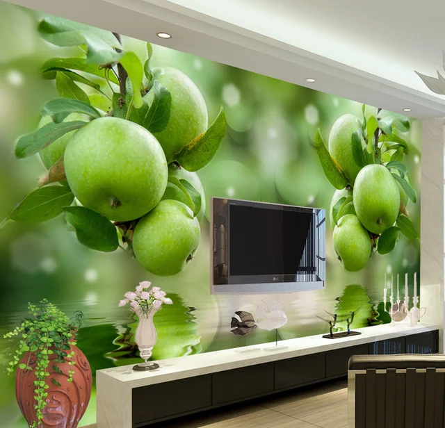 Buy beibehang Fresh fruit Custom kitchen wallpaper