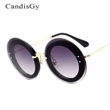 New Round Fashion Sunglasses Women Brand Designer Lady Female Sun glasses UV400 Rimless Photochromic