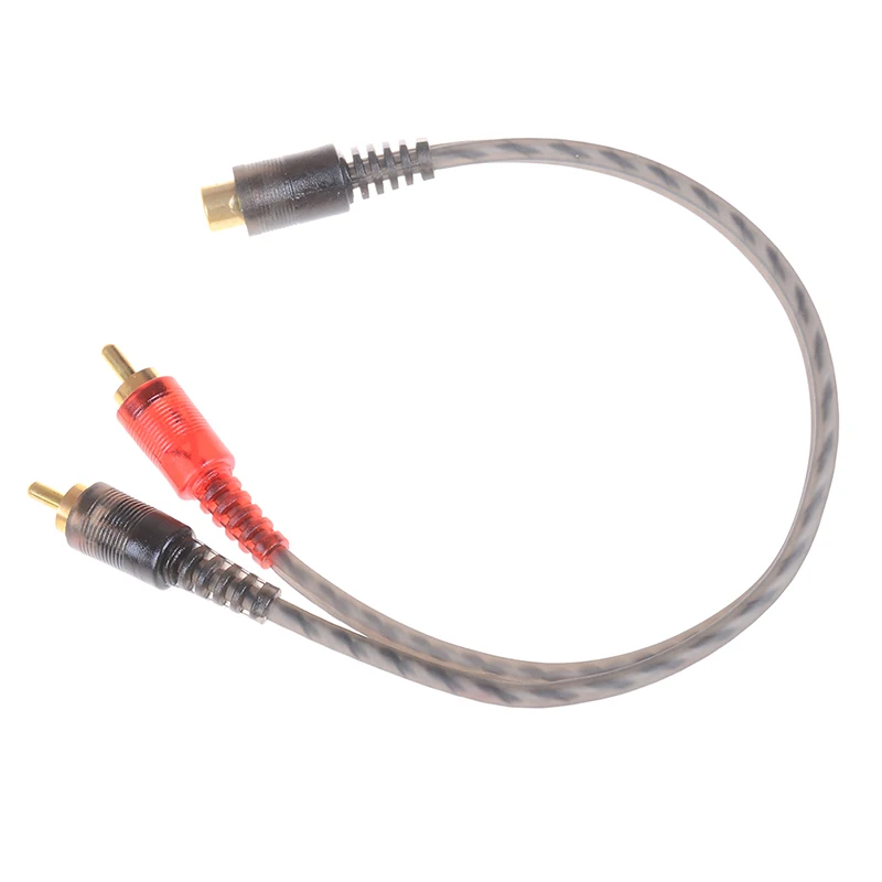 27 см автомобильный аудио 1RCA Женский к 2RCA мужской Y сплиттер кабель конвертер Шнур
