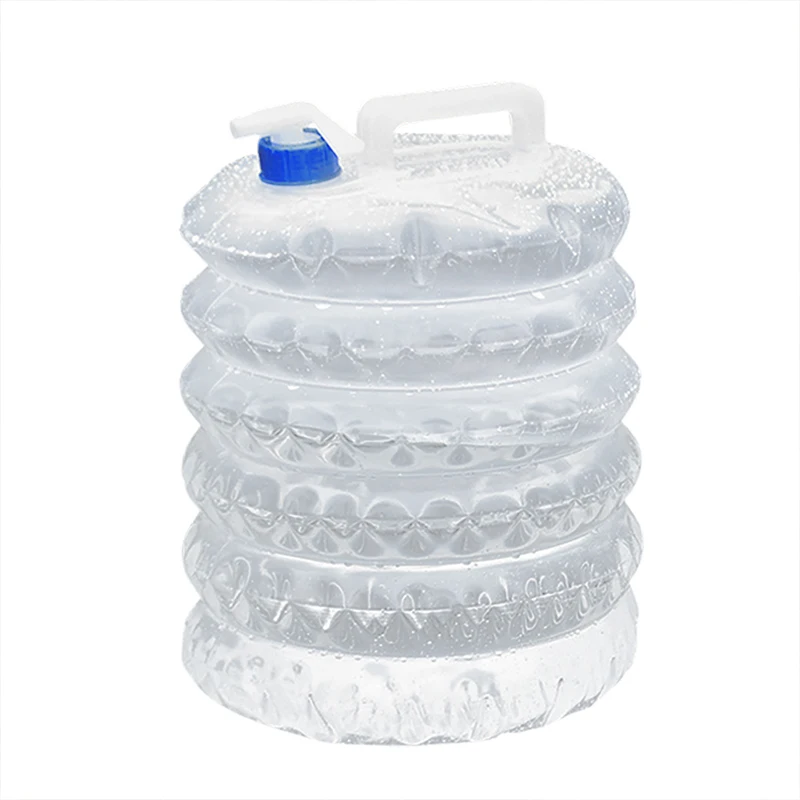 

5L/10L/15L Water Bucket Folding Adjustable Portable Food Grade PE Plastic Storage Container Bag with Lid for Camping Water Bag
